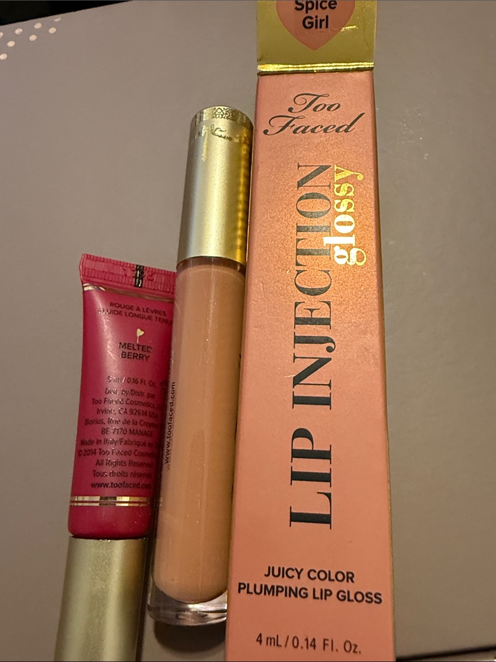 Too Faced Lip Injection Glossy Plumping Lip Gloss - Peachy Nude